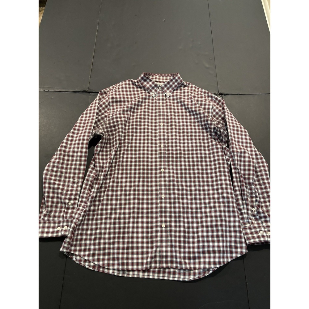 L.L. Bean Traditional Fit Long Sleeve Plaid Button-Down Shirt XL